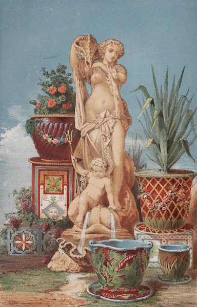 The Industrial Arts of the Nineteenth Century Vol. 2 - Terra-cotta Figure of Galatea and Majolica Garden-Vases by Minton, Stoke-upon-Trent (1851)