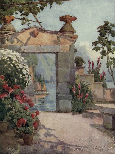 The Italian Lakes, Painted and Described - A Doorway at Varenna, Lago di Como (1912)