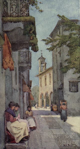 The Italian Lakes, Painted and Described - A Street at Orta (1912)