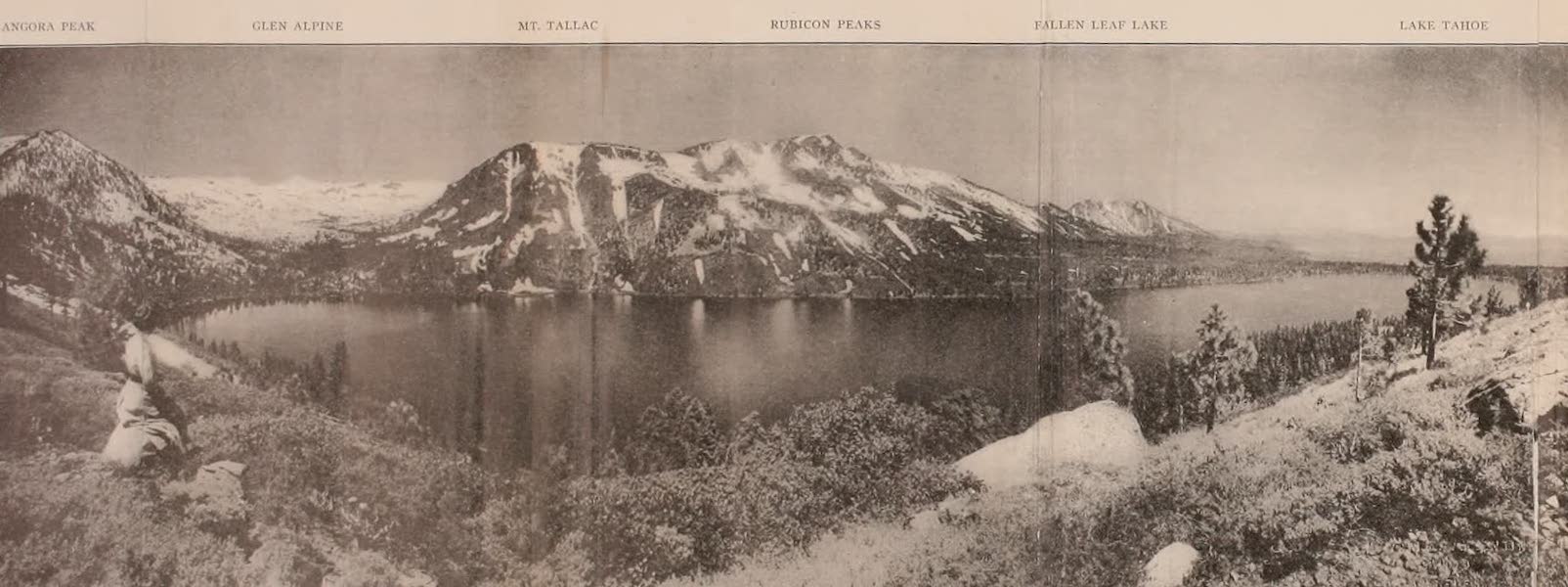 The Lake of the Sky, Lake Tahoe - Panorama from South End Fallen Leaf Lake (1915)