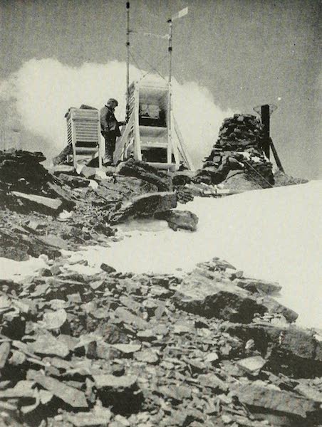 The Lake of the Sky, Lake Tahoe - Professor Fergusson at the Fergusson Meteorograph at Mt. Rose Observatory. 10,090 Feet (1915)