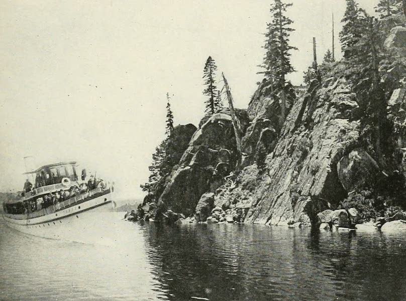 The Lake of the Sky, Lake Tahoe - Steamer Tahoe Rounding Rubicon Point, Lake Tahoe (1915)