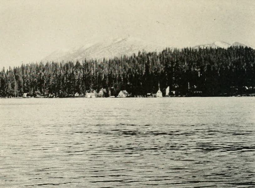 The Lake of the Sky, Lake Tahoe - McKinney's and Moana Villa, With Rubicon Peaks in the Distance, Lake Tahoe (1915)