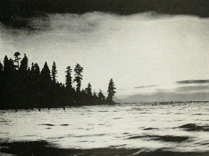 The Lake of the Sky, Lake Tahoe - Sunset at Glenbrook, Lake Tahoe by Harold A. Parker (1915)