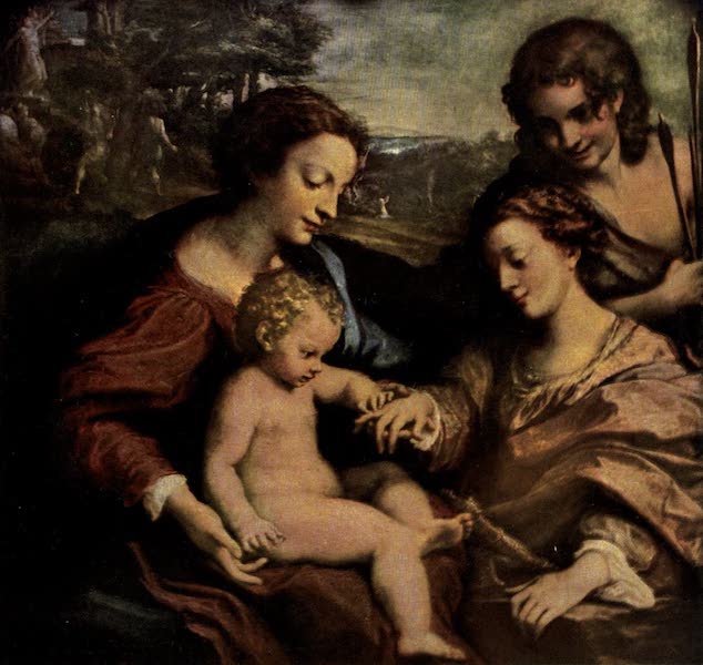 The Louvre : Fifty Plates in Colour - Correggio - The Mystic Marriage Of St. Catherine  (1910)