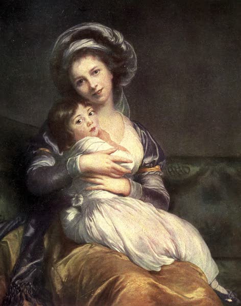 The Louvre : Fifty Plates in Colour - Mme. Vigee Le Brun - Portrait Of The Artist And Her Daughter (1910)