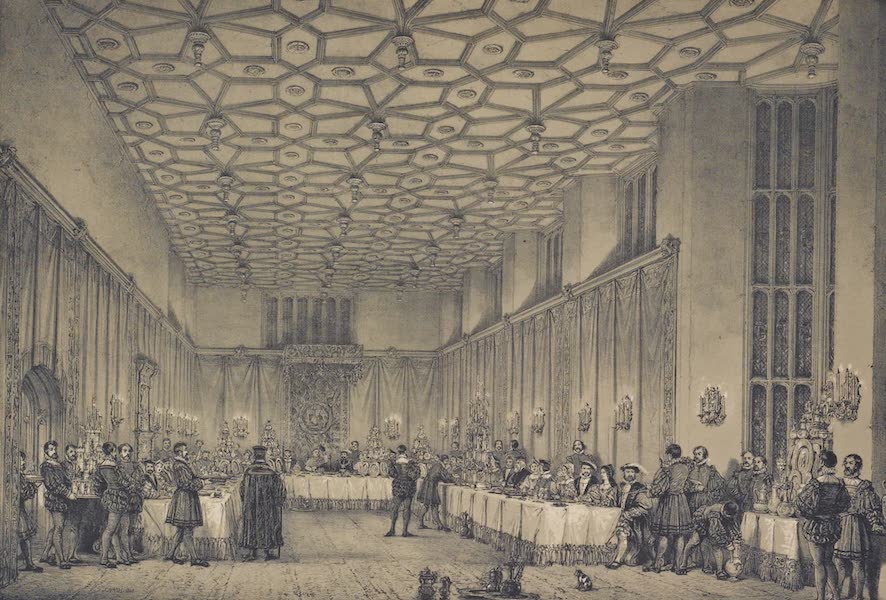 The Mansions of England in the Olden Time Vol. 3 - Presence Chamber, Hampton Court, Middlesex (1839)