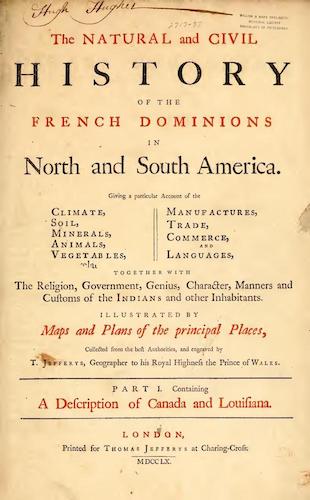 New World - The Natural and Civil History of the French Dominions