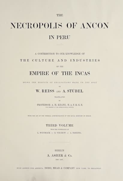 The Necropolis of Ancon Vol. 3 - Title Page (1880)