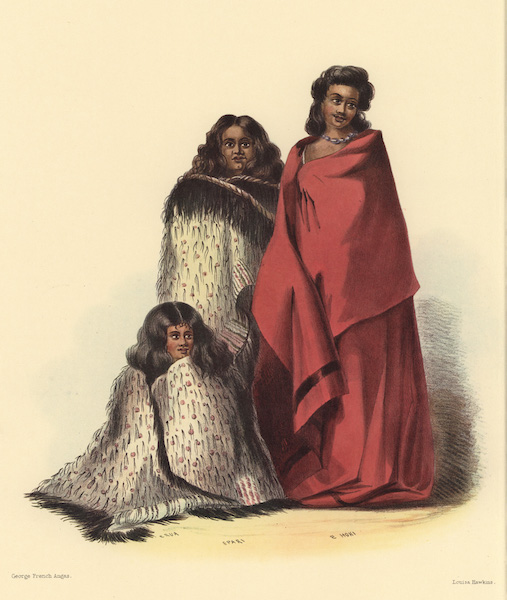 E Rua, E Pari and E Hoki, women of Ngatitoa Tribe, Cook's Strait