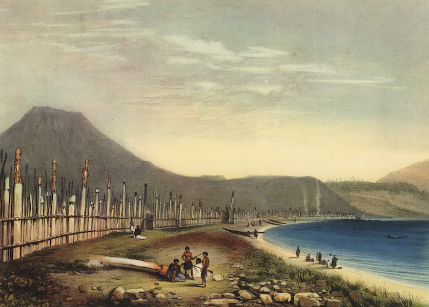 Te Henheu's Old Pah of Waitahanui, at Taupo Lake