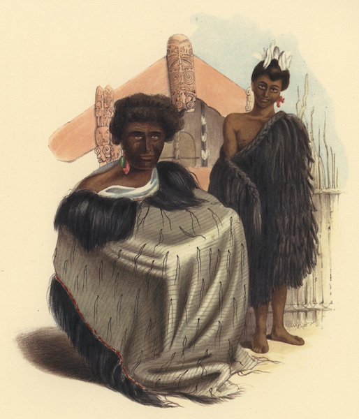 Ko Tauwaki, a chief of the Tukanu, Ko Teonionga, a boy of Te Rapa. Taupo Lake