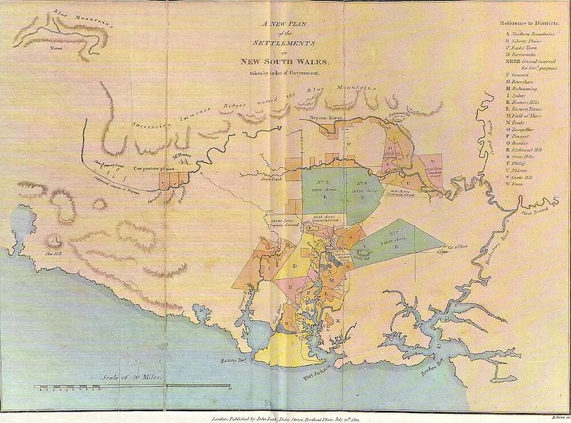 A New Plan of the Settlements in New South Wales taken by order of Government, July 20th 1810