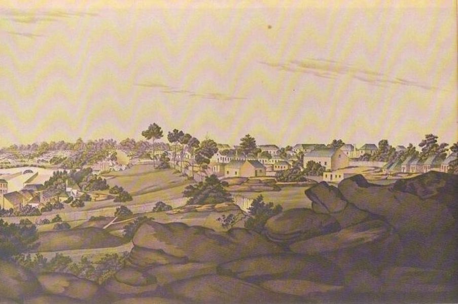 The Present Picture of New South Wales - New South Wales, 1810. View of Sydney from the West Side of the Cove [II] (1811)