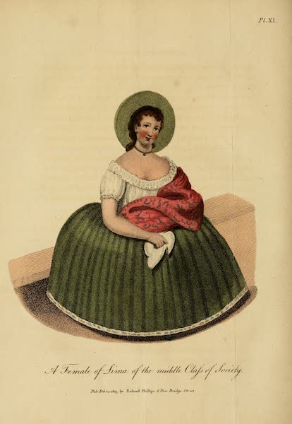The Present State of Peru - A Female of Lima of the middle Class of Society (1805)