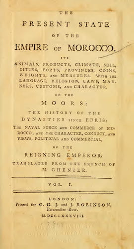 The Present State of the Empire of Morocco Vol. 1 (1788)