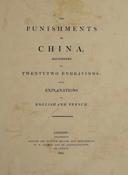 The Punishments of China - Title Page (English) (1801)