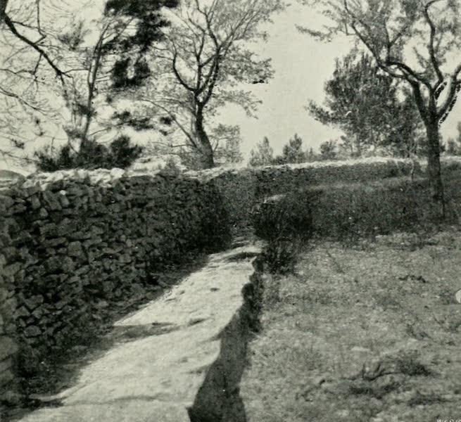 Ancient Wall and Raised Footway at Entremont