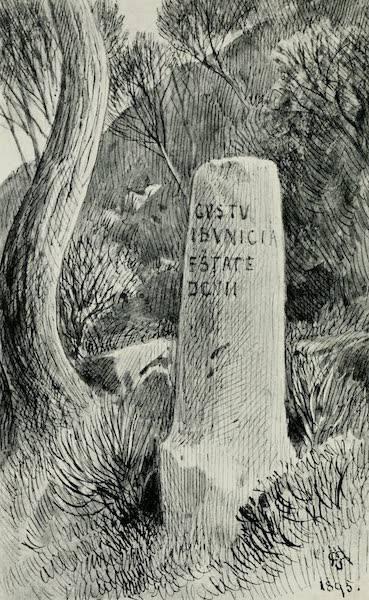 The Romans on the Riviera and the Rhone - Roman Milestone in Valley of Laghet, near Nice (1898)