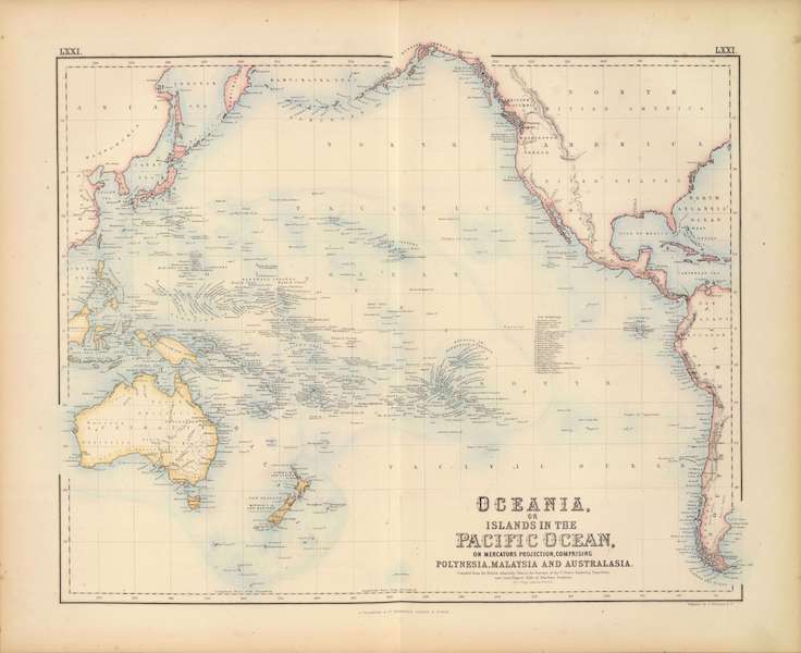 Oceania or Islands in the Pacific Ocean