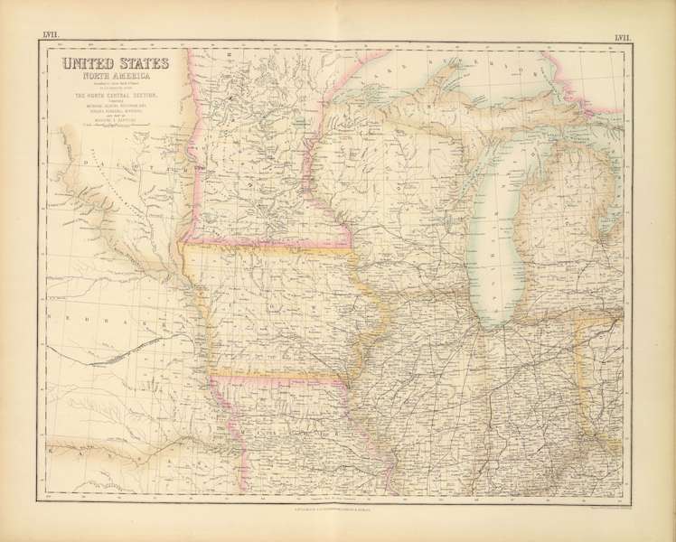 The Royal Illustrated Atlas - United States - North Central Section (1872)