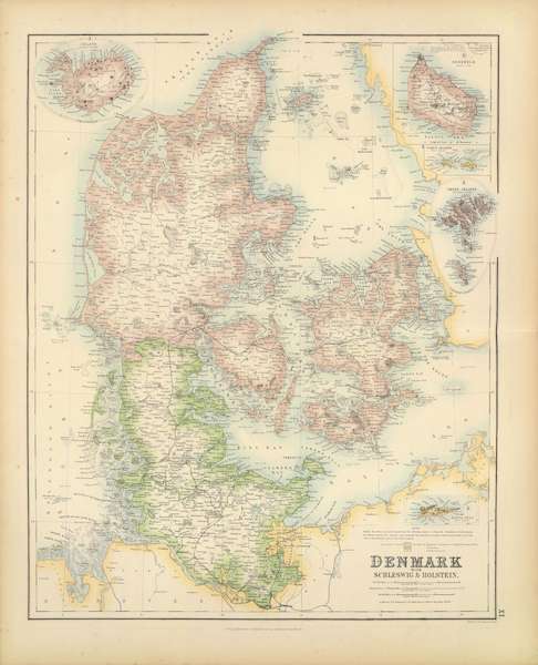 The Royal Illustrated Atlas - Denmark with Schleswig and Holstein (1872)