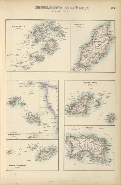 The Royal Illustrated Atlas - Channel Islands Scilly Islands and Isle of Man (1872)