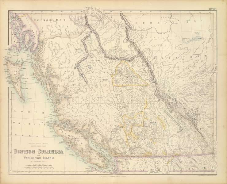 The Royal Illustrated Atlas - British North America Sheet III Pacific Coast (1872)