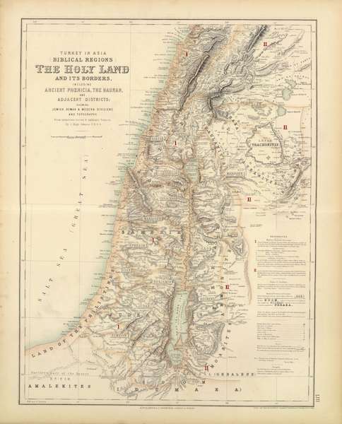 The Royal Illustrated Atlas - Turkey in Asia Biblical Regions the Holy Land and It's Borders (1872)