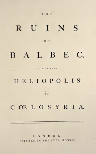 The Ruins of Balbec (1757)