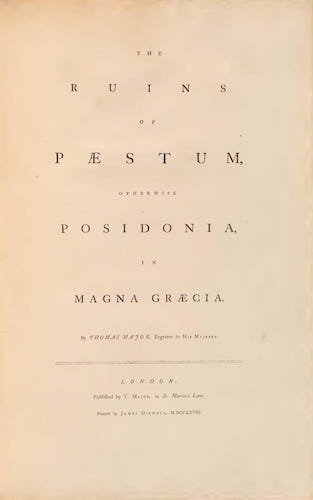 Roman Empire - The Ruins of Paestum, otherwise Posidonia