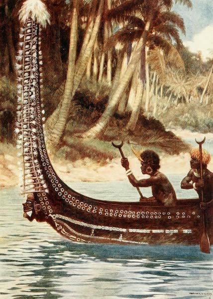 A Canoe showing the "Totoishu," New Georgia, Solomon Islands