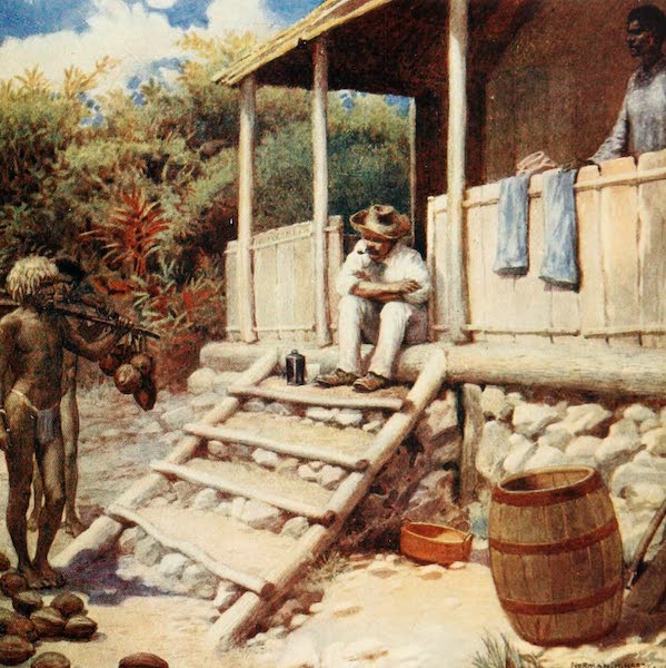 A Trader receiving Cocoa-nuts, Aoba, New Hebrides