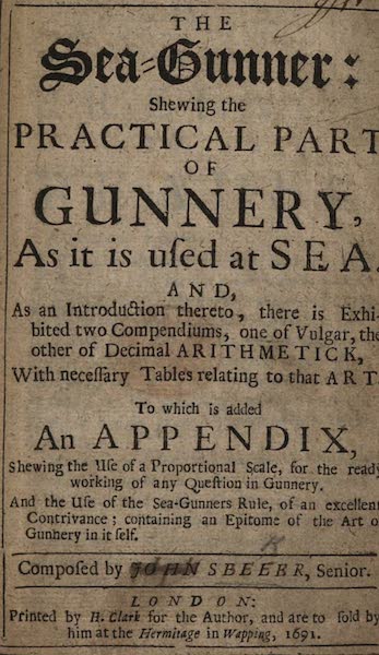 The Sea-Gunner - Title Page (1691)