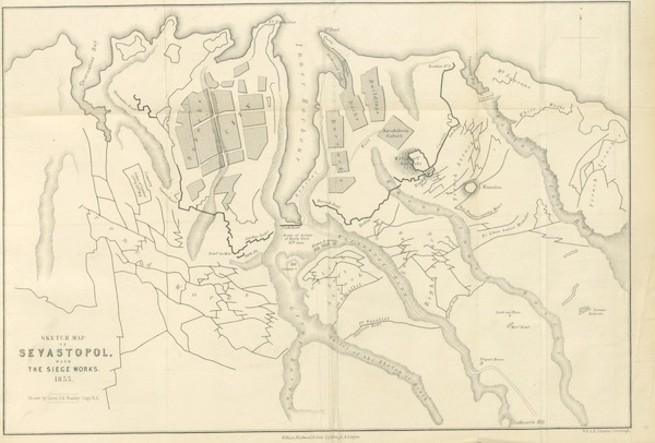 Sketch Map of Sevastopol with the Siege Works - 1855