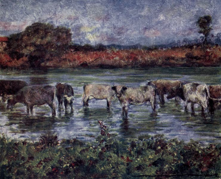 The Thames by Mortimer Menpes - Near the Bridge, Sutton Courtney (1906)