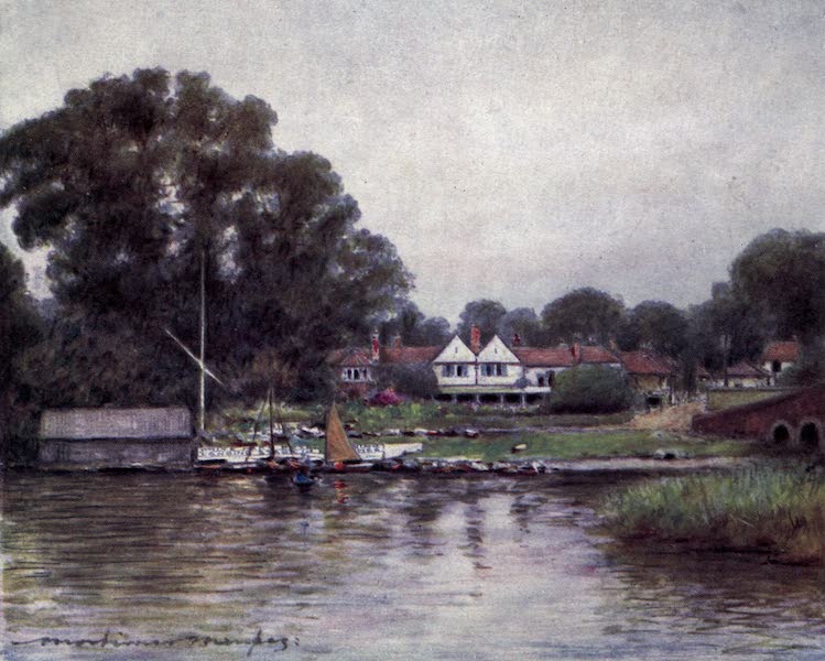 The Thames by Mortimer Menpes - The Rose Garden at Sonning (1906)