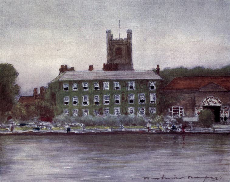 The Thames by Mortimer Menpes - Red Lion Hotel, Henley (1906)