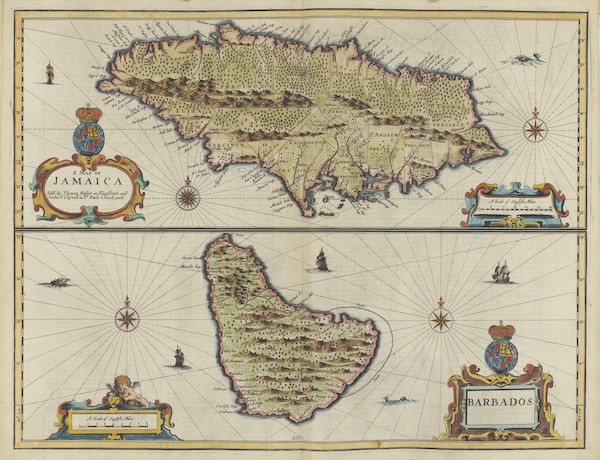 A Map of Jamaica and Barbados