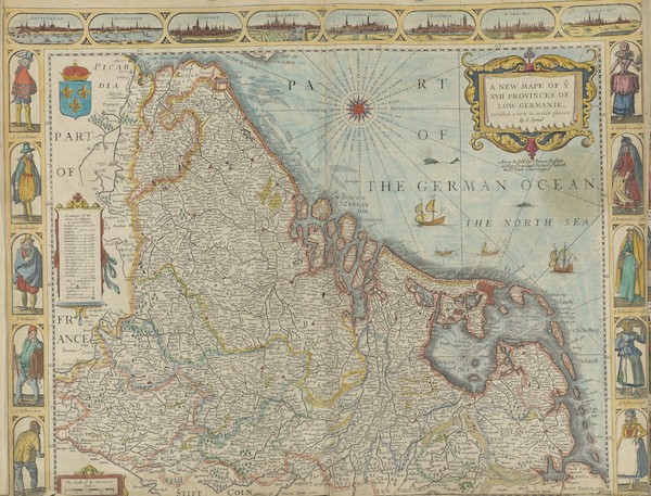 A Newe Mape of Y XVII Provinces of Low Germanie