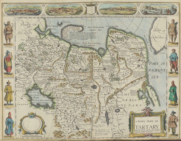 The Theatre of the Empire of Great-Britain - A Newe Mape of Tartary (1676)