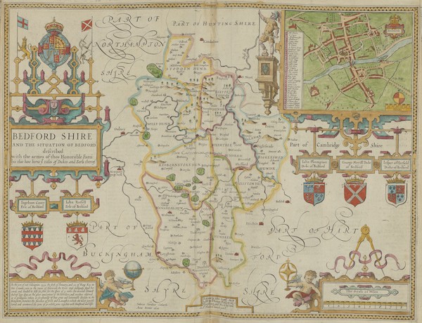 The Theatre of the Empire of Great-Britain - Bedfordshire (1676)