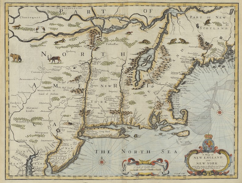 The Theatre of the Empire of Great-Britain - A Map of New England and New York (1676)