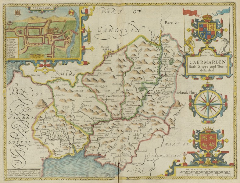 The Theatre of the Empire of Great-Britain - Caermarden (1676)