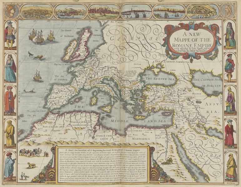 The Theatre of the Empire of Great-Britain - A Newe Mape of the Romane Empire (1676)