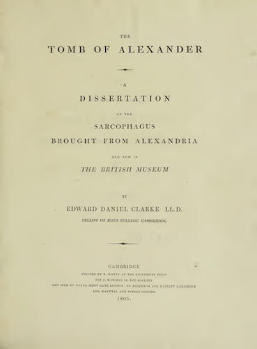 The Tomb of Alexander (1805)