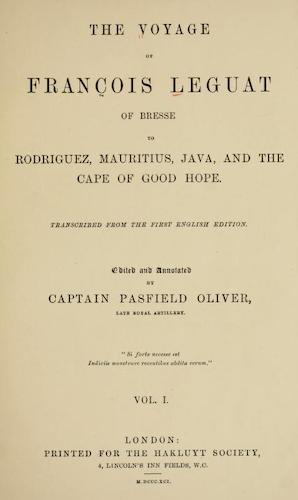Maldives - The Voyage of Francois Leguat of Bresse Vol. 1