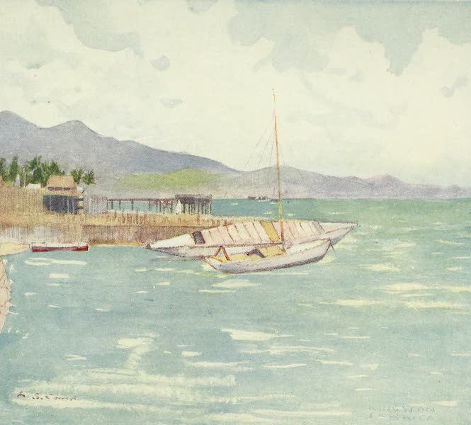 The West Indies, Painted and Described - The Turtle Wharf, Kingston, Jamaica (1905)