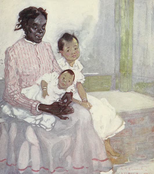 A Negro Nurse with Chinese Children, Jamaica