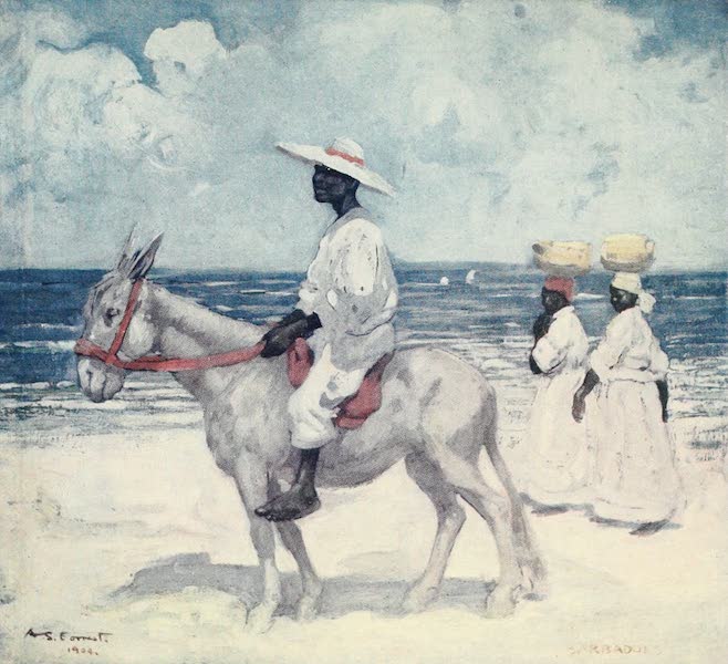 The West Indies, Painted and Described - On the Beach, Barbadoes (1905)